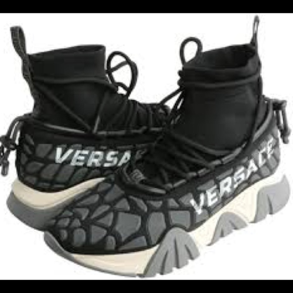 Versace Squalo Knit Sneakers With Knitted Sock